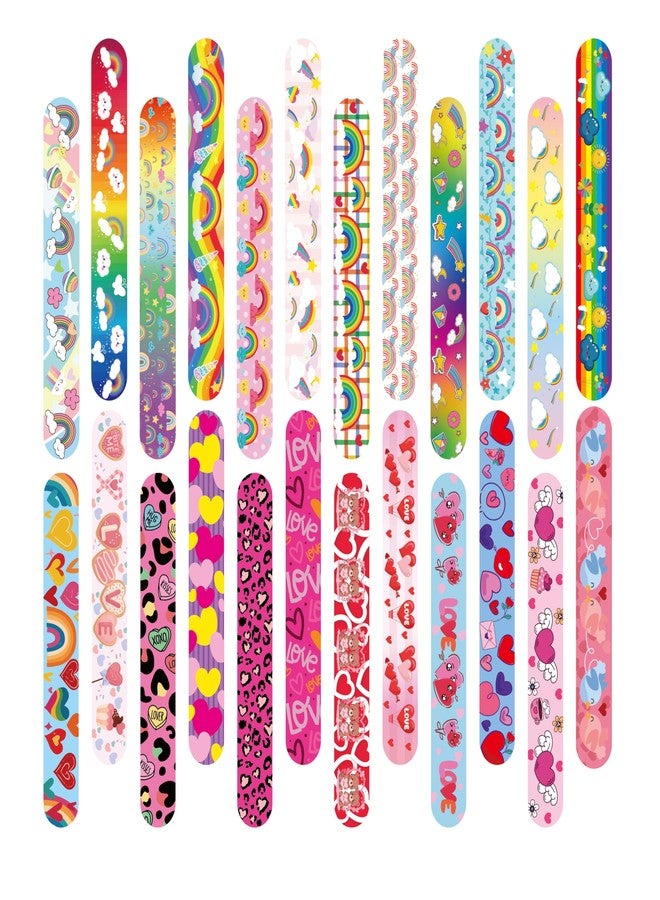 DimiGlobal Slap Bracelets Party Favors 48Pcs Slap Bracelets Bulk Party Snap Bracelets Gifts for kids Butterflies,Space multi-themed School Classroom Prizes Exchange (A:Butterflies,Rainbows,Hearts,Desserts) - Image 2